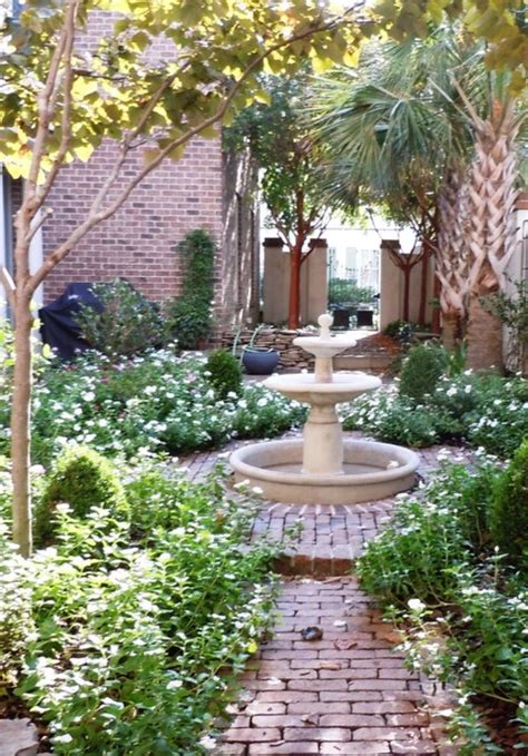 Charleston Courtyard Brick Courtyard Courtyard Fountains Garden