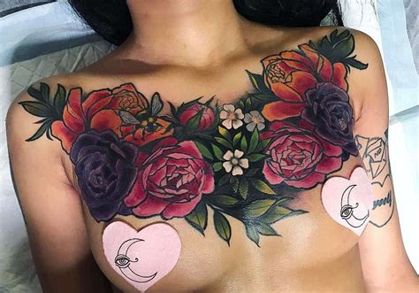 Chest Tattoos For Women Roses