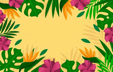 Floral Summer Tropical Background 2538578 Vector Art At Vecteezy
