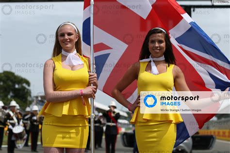 Grid Girls On The Grid At Formula One World Championship Rd9 British Grand Prix Race