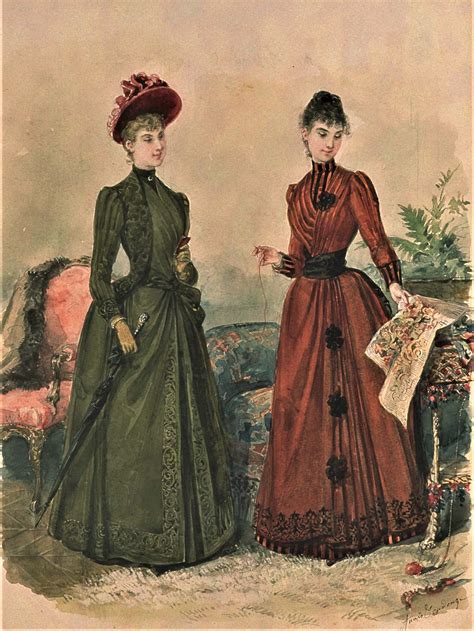 Fashion Plate La Mode Illustree 1888 Victorian Era Fashion 1880s