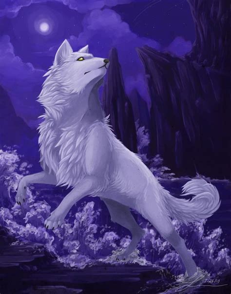 White Wolf Wolf Spirit Animal Anime Wolf Fantasy Wolf