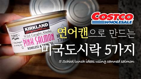 코스트코 연어캔 어디까지 먹어봤니 미국도시락 아이디어 가지 babe lunch ideas with Costco canned salmon YouTube