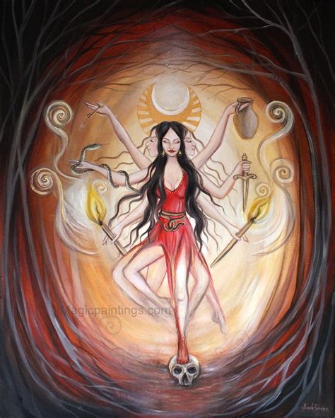 Hekate Painted According To Jason Miller Tradition As Part Of His