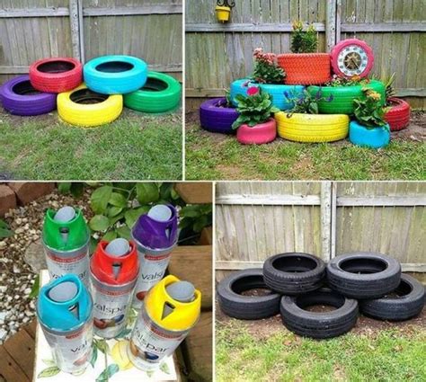 The content of the article: Recycling Old Tires Into Nice Garden Decoration | Garden planters diy, Recycled tyres garden ...