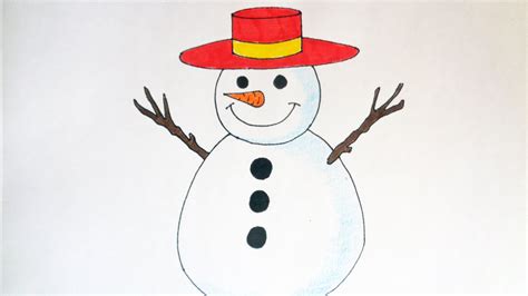 Easy Snowman Drawing At Getdrawings Free Download