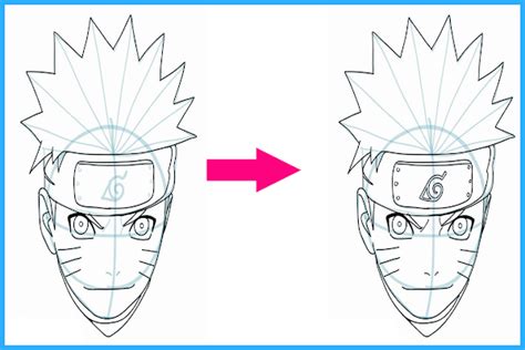 How To Draw Naruto Face Step By Step Drawing Course For