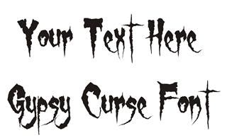 Choose from 8 cursive handwriting fonts. Gypsy Curse Font Decal Sticker