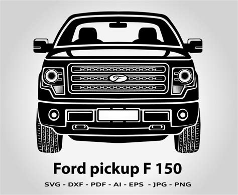 Ford F150 Car Vector Ford SVG Car Silhouette Car Cut File Ford Pick Up