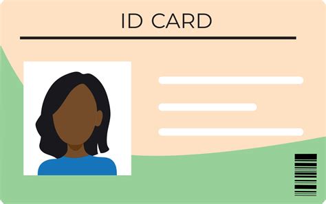 Id Card Isolated On White Background Identification Card Icon