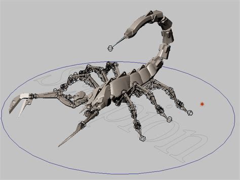 Robotic Scorpion 3d Model Maya Files Free Download Modeling 40202 On
