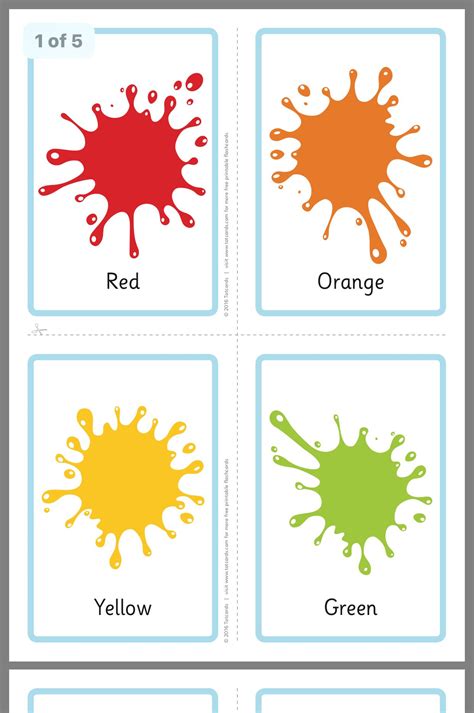 Pin By Zakiah Mousa On Learning Color Flashcards Color Flash Cards