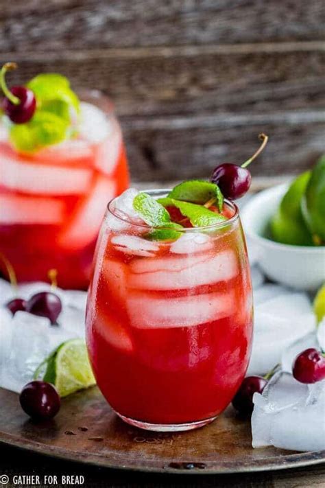Homemade Cherry Limeade Easy Summer Drink Recipe With