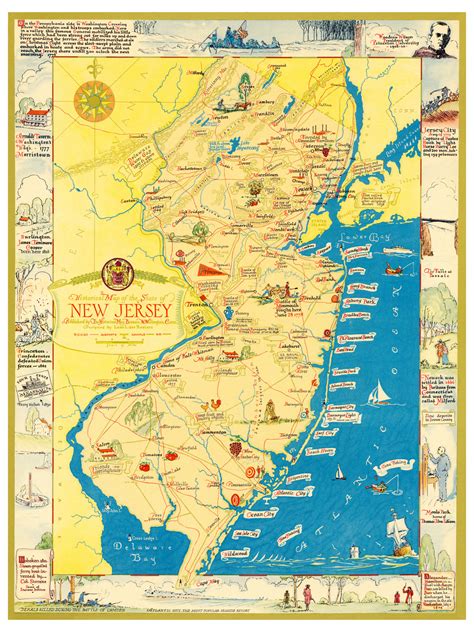 Amazing Map Of New Jersey Filled With Historical Trivia Knowol