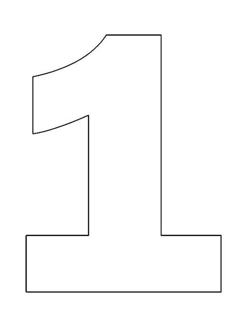 Number One Coloring Page Free Printable Numbers Coloring Pages