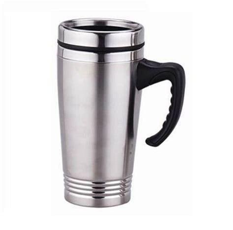 The lid has a drinking hole to make it easier to sip coffee while driving. New 16OZ Stainless Steel Coffee Cup with Handle Insulated ...