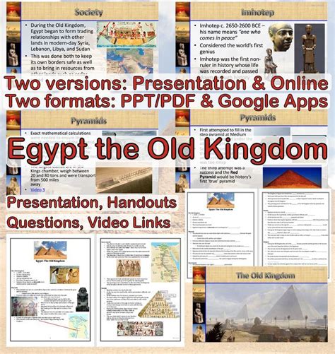 Ancient Egypt The Old Kingdom Egypt Lessons Ancient History Lesson
