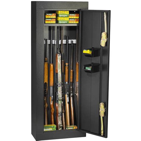 It can also be mounted to the wall for added security. 8 Gun Steel Security Cabinet Black | Homak | HS30103660
