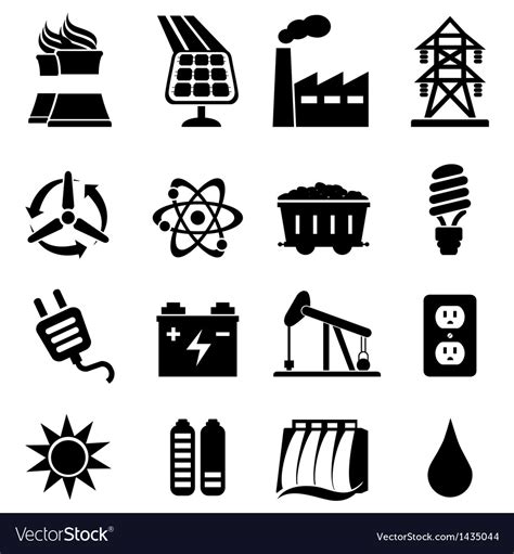 Energy Icons Royalty Free Vector Image Vectorstock