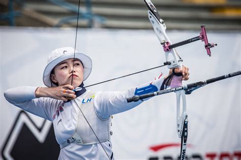 Olympic Champion Chang Begins Tokyo 2020 Archery Test Event With Pair