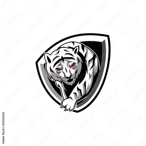 White Tiger Vector Illustration Esport Mascot Logo Stock Vector Adobe