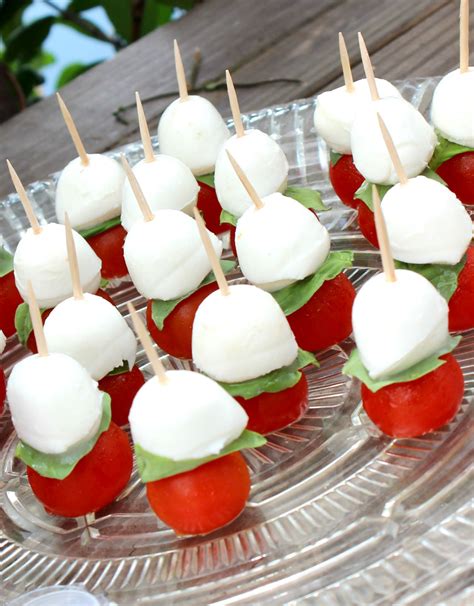 Every parent should make an effort to make food fun for kids! Healthy Summer Appetizer: Fresh Caprese Bites | Birthday party snacks, Party snacks for adults ...