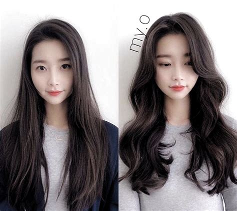 pin by 子涵 鐘 on ヘアスタイリング long hair styles korean wavy hair korean long hair