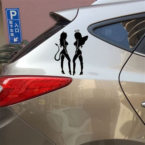 Car Styling 1611cm 2 Color Sexy Girl Funny Motorcycle Car Sticker For