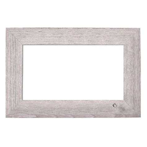 With mirror frames, your bathroom mirrors will look prettier. MirrorChic Driftwood 42 in. x 36 in. Mirror Frame Kit in ...