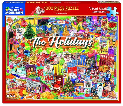 White Mountain Puzzles The Holidays 1000 Piece Jigsaw Puzzle