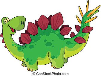 Dinosaure, sourire, illustration. | CanStock