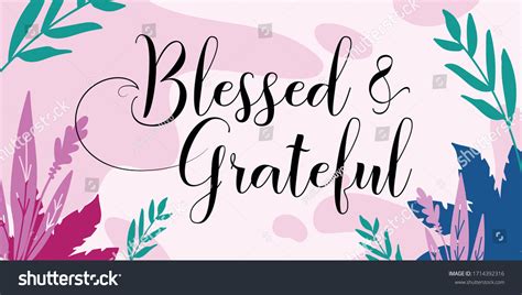 Beautiful Faith Quotes Blessed Grateful Vector Stock Vector Royalty