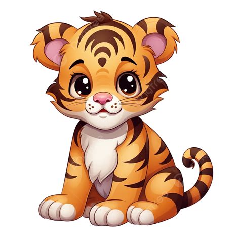 Cute Tiger Animal Illustration Tiger Cub Mammals Png Transparent