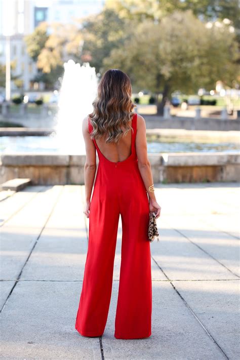 Red Jumpsuit Mumu And Macaroons