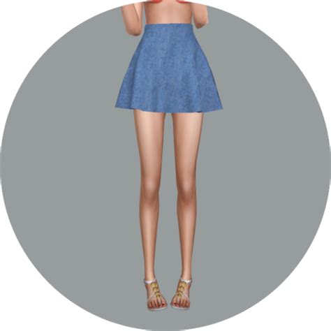 The Quirky World Of Sims 4 Sims4 Marigold Big Flare Mini Skirt