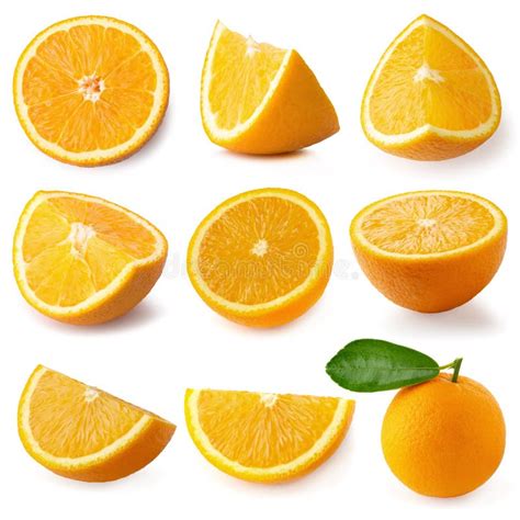 Fruit Orange Avec Des Feuilles Dorange Disolement Sur Le Fond Blanc