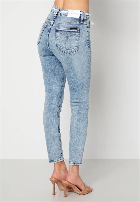 Calvin Klein Jeans High Rise Skinny Ankle Aa Denim Light Bubbleroom