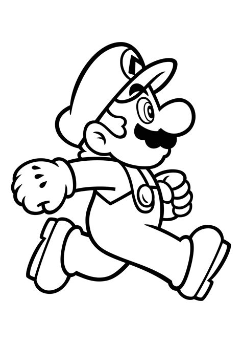 Mario Coloring Pages For Kids Printable