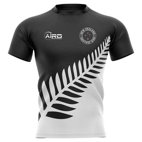 2022 2023 New Zealand All Blacks Fern Concept Rugby Shirt Kids Long