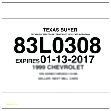 Editable Name Plate Printable Temporary License Plate Template 2023
