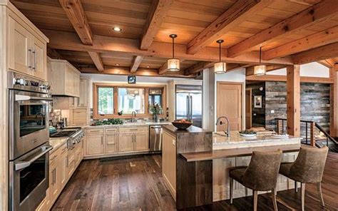5 Open Concept Timber Frame Kitchens In 2020 Timber Frame Kitchen