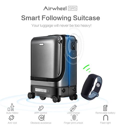 Airwheel Sr5 Smart Following Suitcase Buy Auto Follow Suitcasesmart