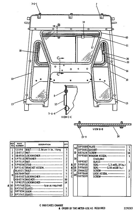 8p2126 Roll Over Protective Structure Group Front View Part 3 Of 3 Type 3 Part Of 8p2125