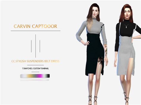 Stylish Suspenders Belt Dress By Carvin Captoor At Tsr Sims 4 Updates
