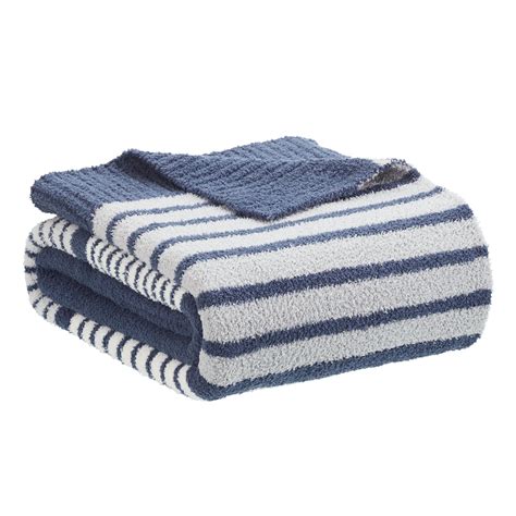 Better Homes & Gardens Cozy Knit Throw, 50"x72", Blue Stripe - Walmart.com