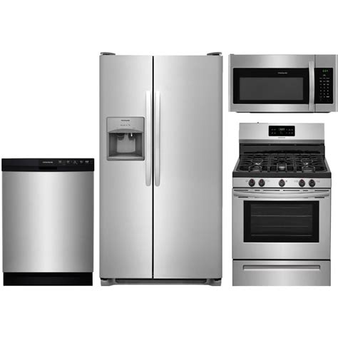 These kitchen packages can make any kitchen look not just aesthetically appealing, but also classy. Frigidaire 4 Piece Kitchen Appliance Package with Gas ...
