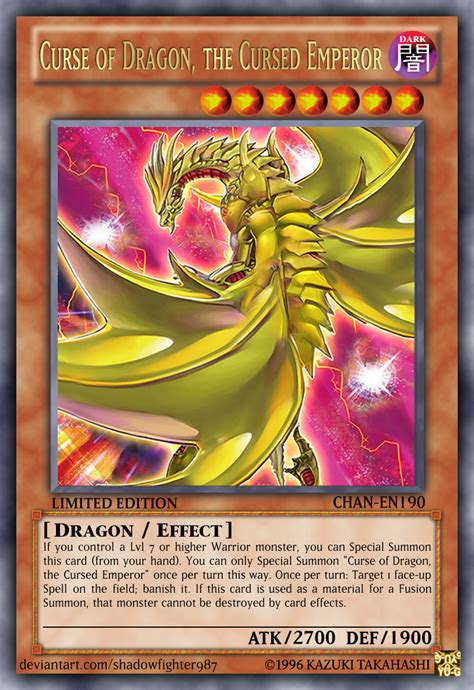 Curse Of Dragon The Cursed Emperor Custom Yugioh Cards Yugioh