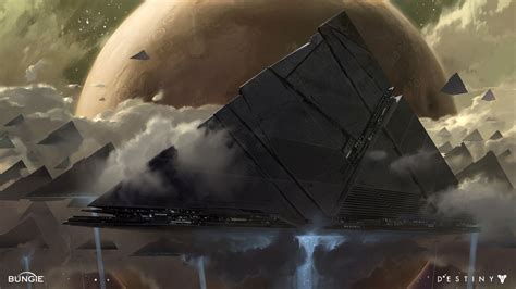 ArtStation - Destiny: Pyramid Ships, Dorje Bellbrook | Concept art