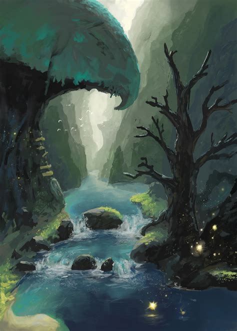 Artstation River To Mystic Forest