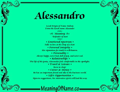 Alessandro Meaning Of Name